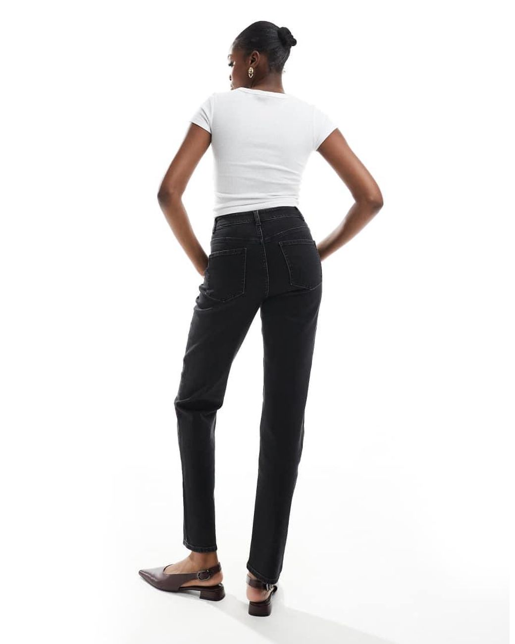 ASOS White Asos Design Tall Slim Fit Mom Jeans