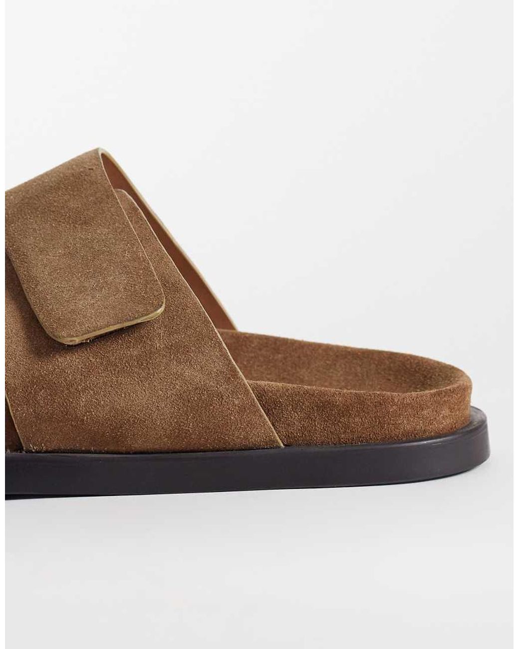 ASOS Brown Two Strap Sandals for men