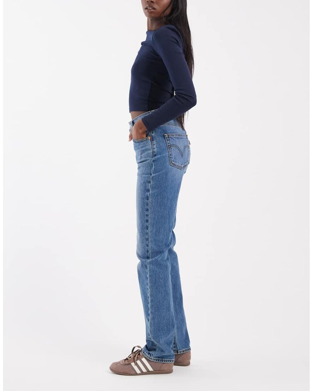 Levi's Blue Ribcage Slim Jeans