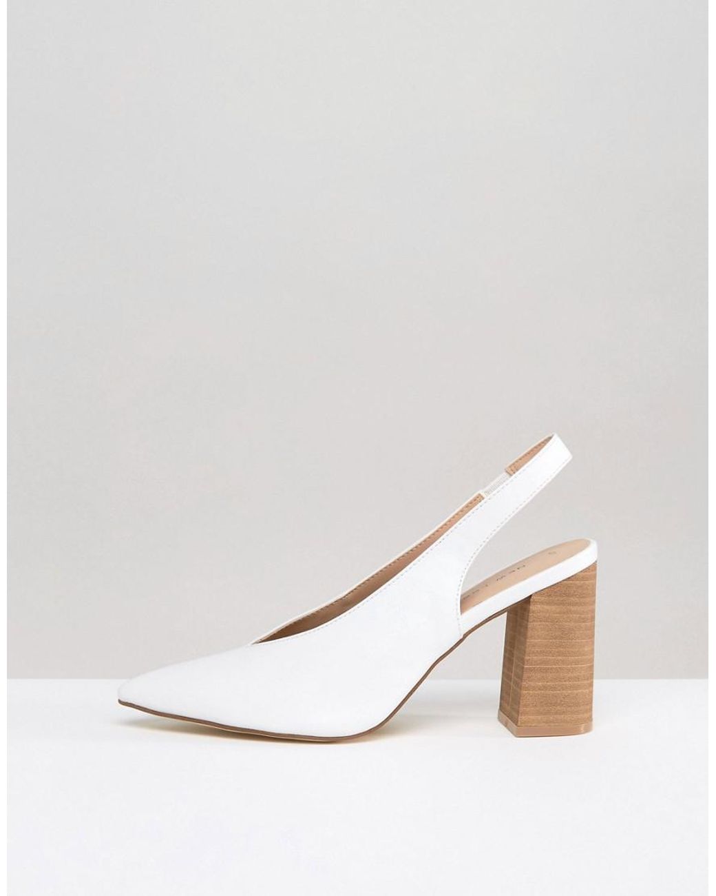 White Clear Strap Slingback Stiletto Heels | New Look