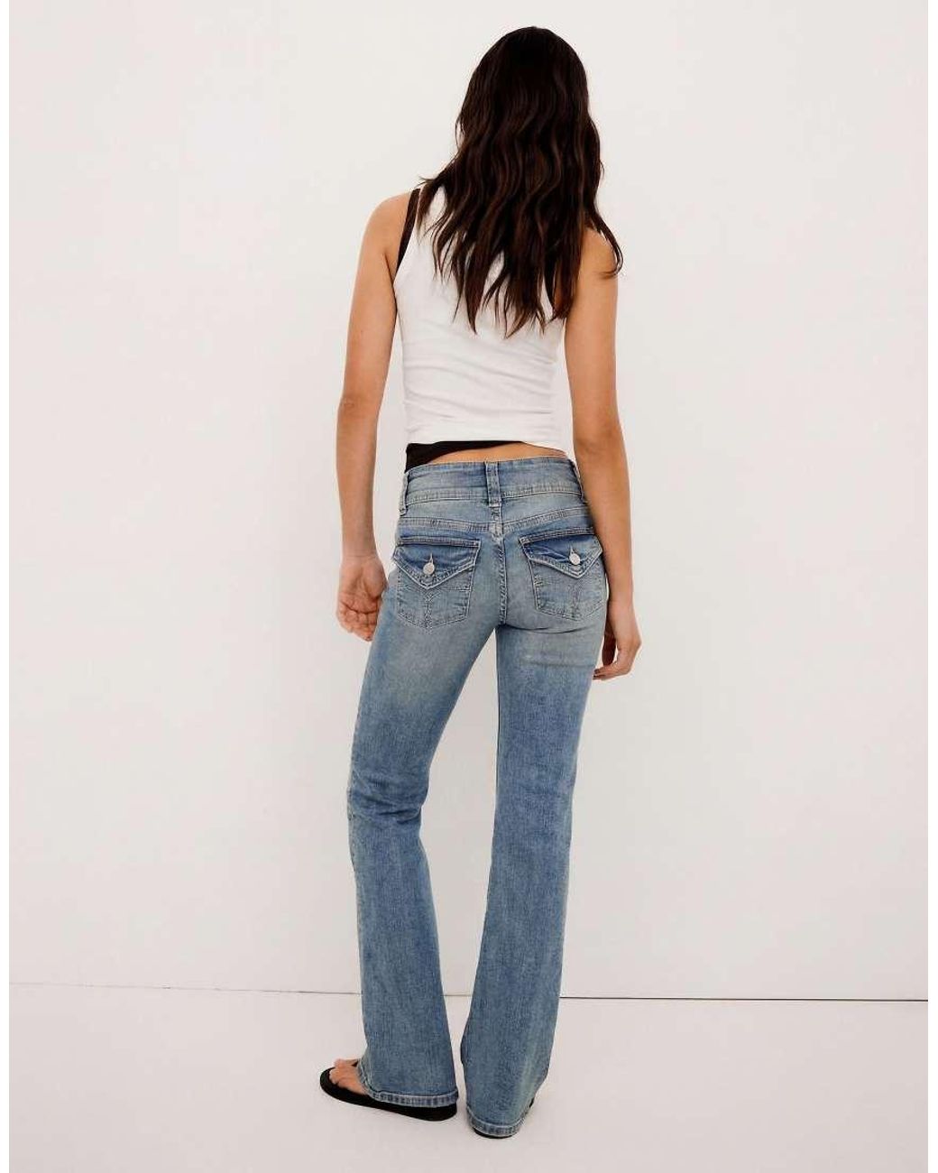 Bershka Blue Bootcut Jeans