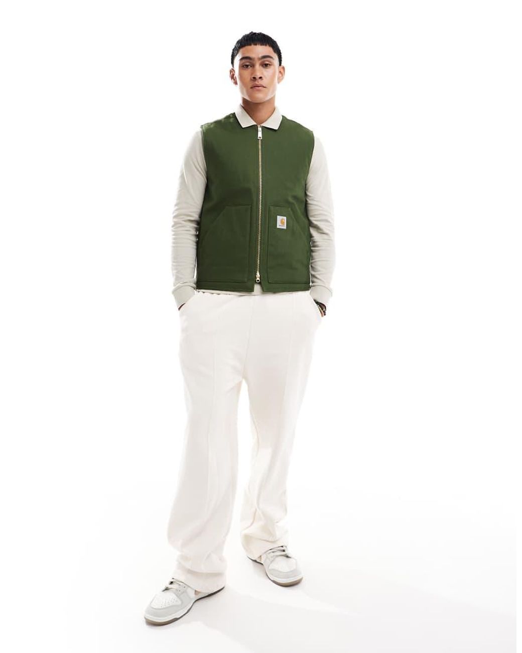 Carhartt Green Classic Zip Up Gilet for men