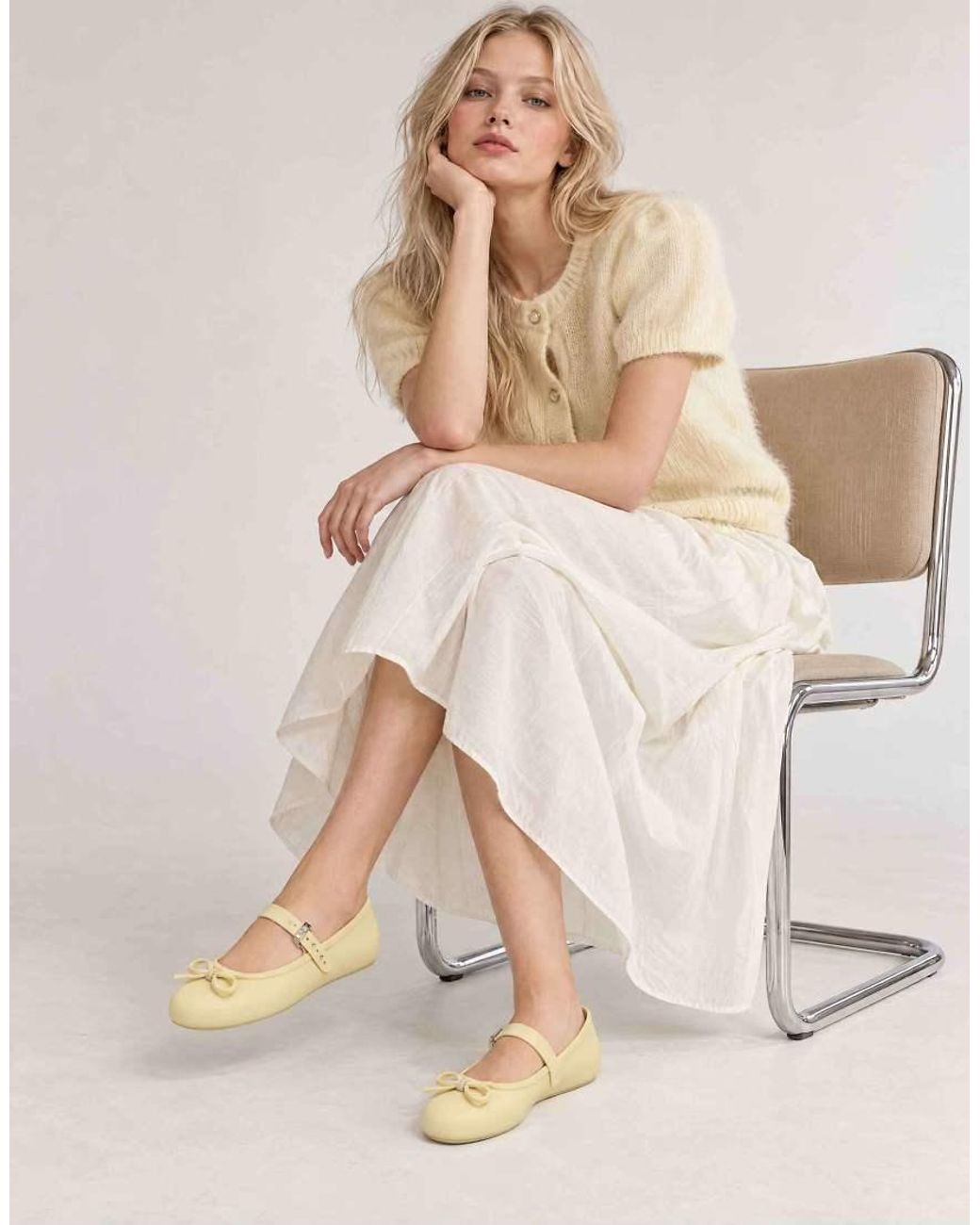 Melissa Yellow Soft Ballerina Delicate Bow