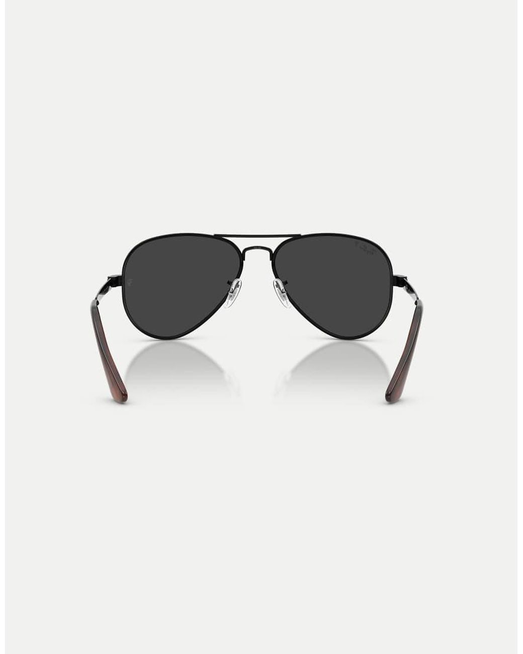Ray-Ban Black Aviator Max Pilot Polarised Sunglasses With Lens