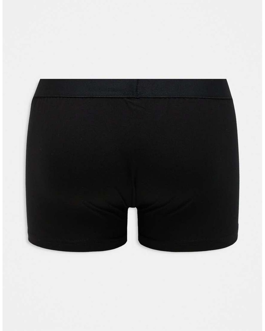 New Look Black 3 Pack Trunks for men