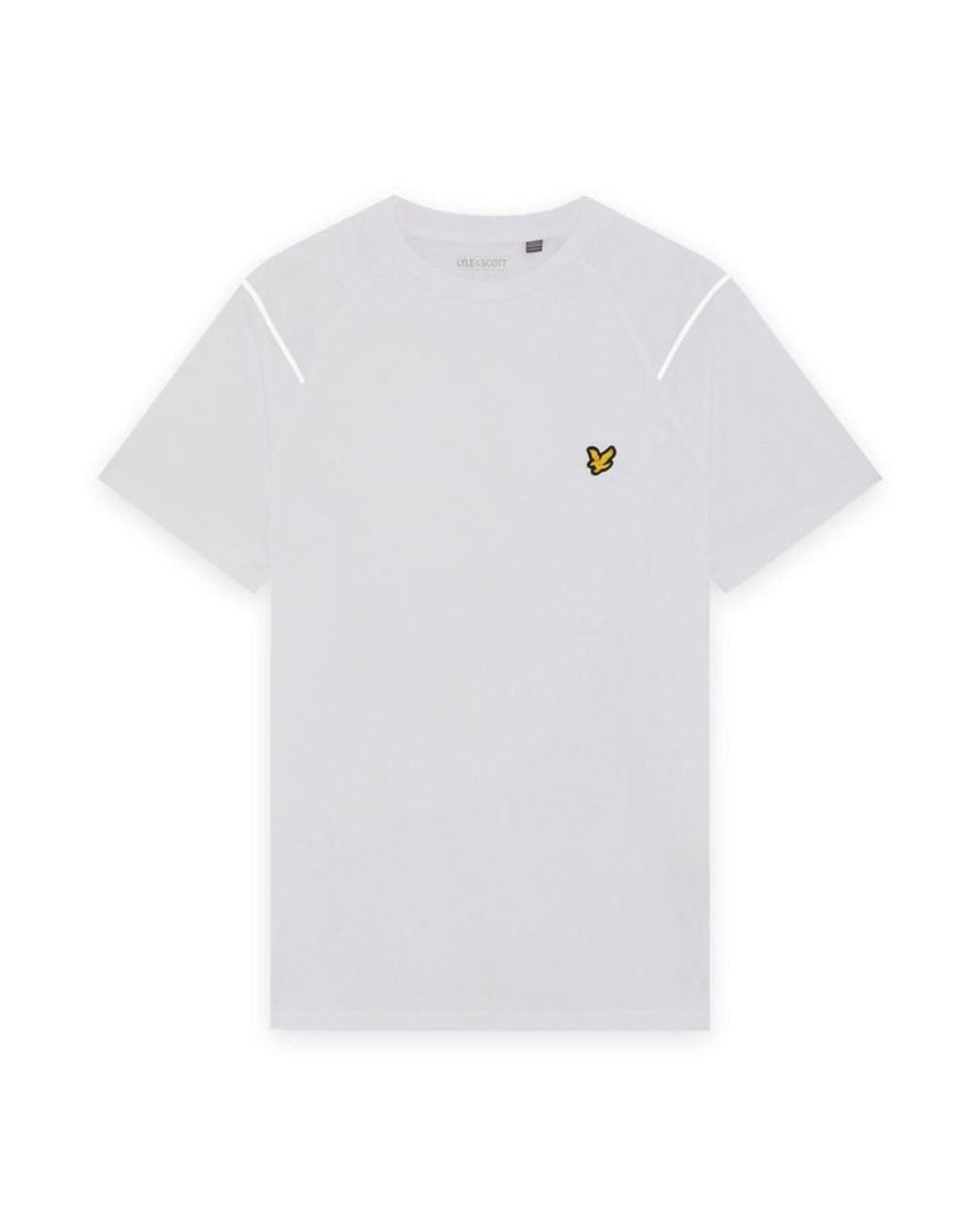 Lyle & Scott White Ss T-Shirts Reflective Raglan T-Shirt for men