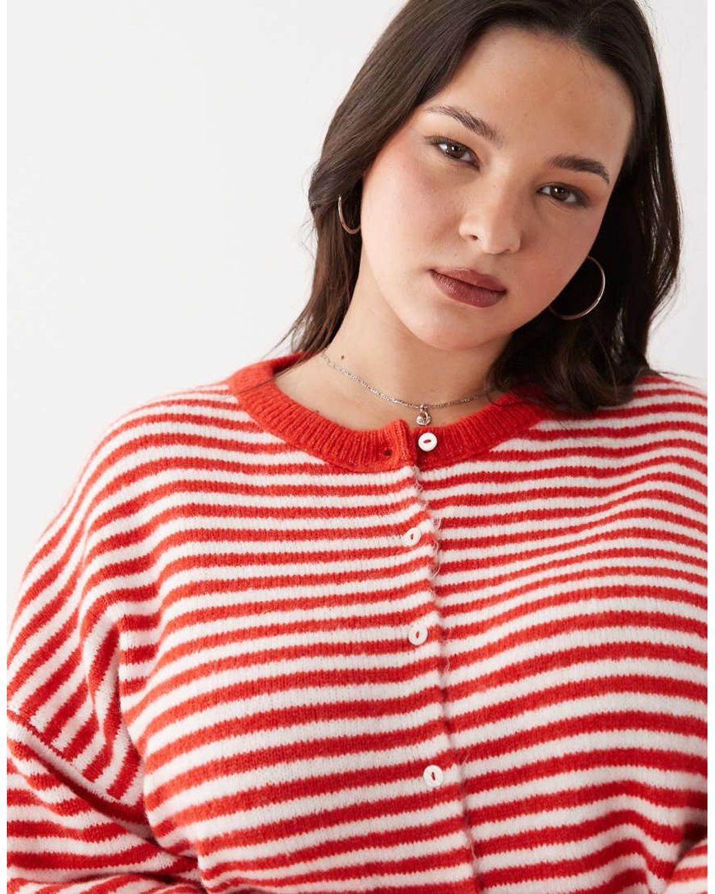 ASOS Red Asos Design Curve Lightweight Relaxed Cardigan