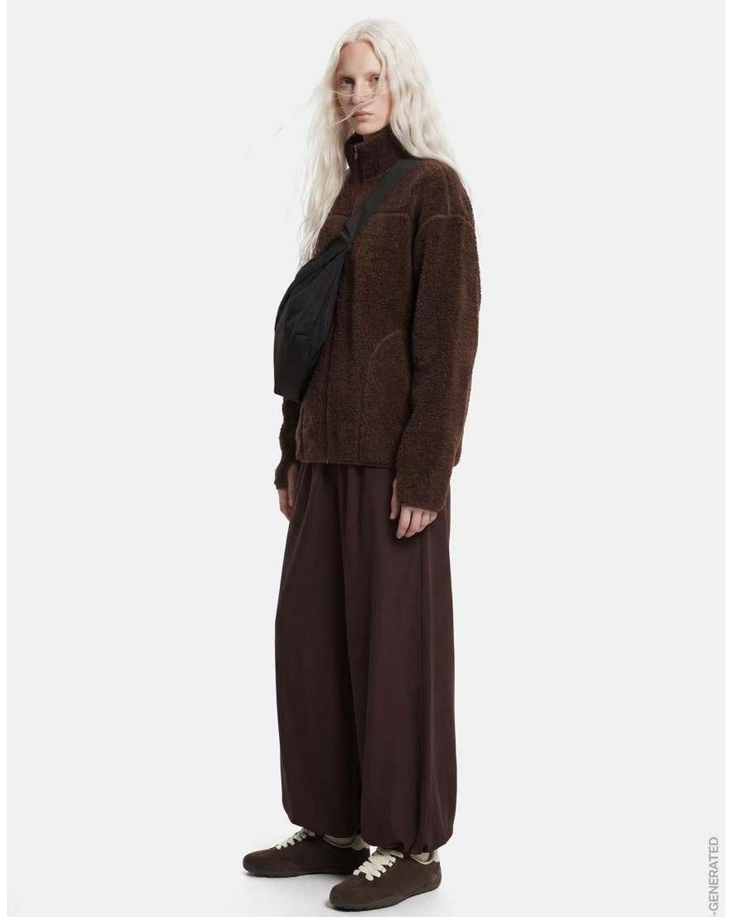 Pieces Black Sadia Teddy Spread Collar Drop Shoulder Jacket