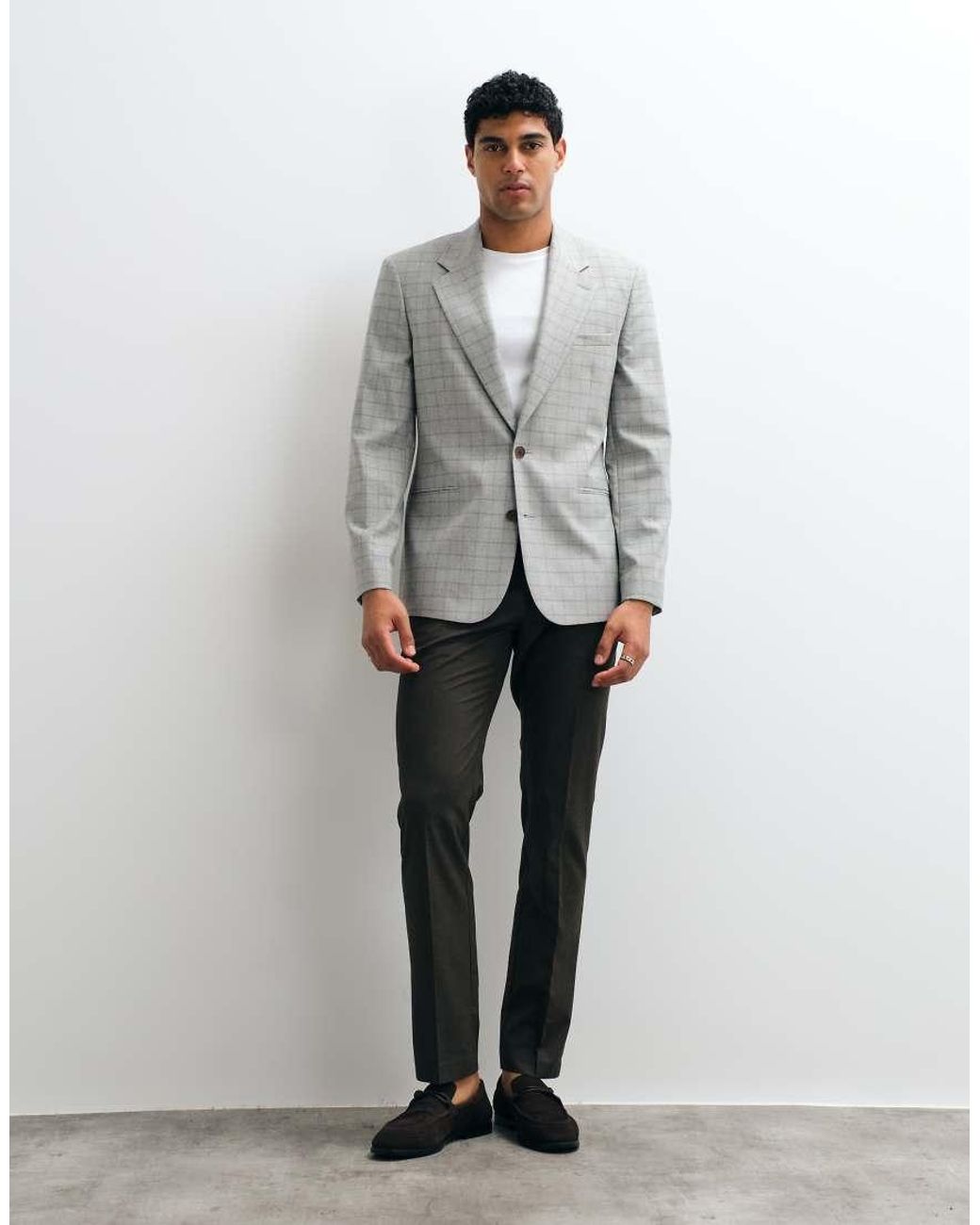 ASOS Gray Mix & Match Slim Suit Jacket for men