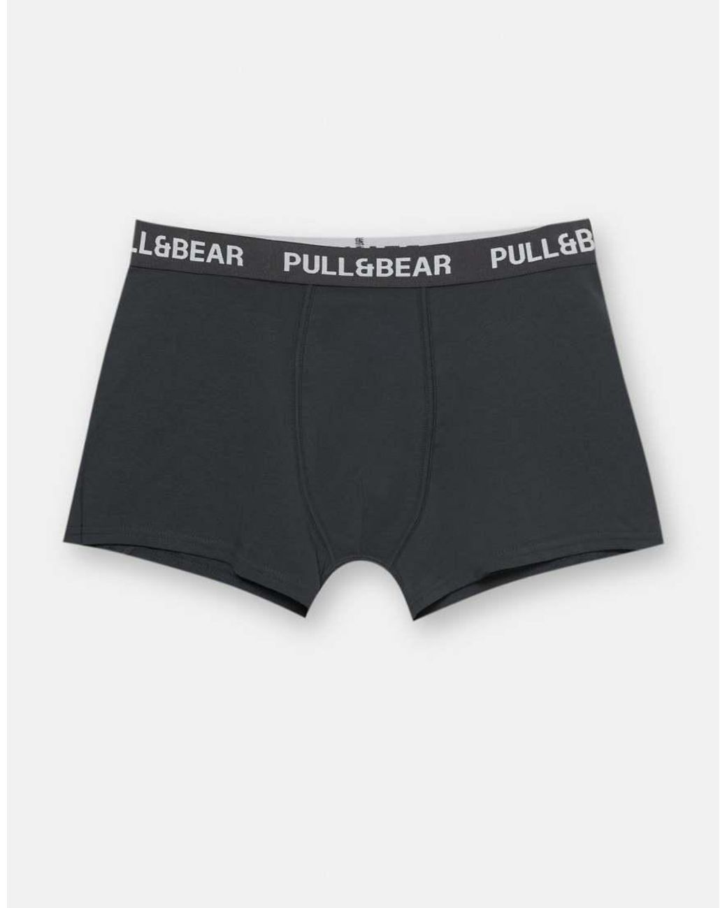 Pull&Bear Gray Pack Of 3 Boxers for men