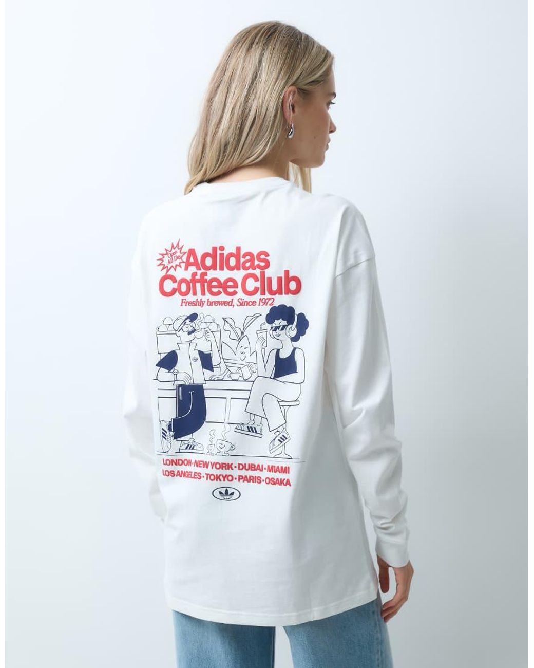 Adidas Originals White Coffee Club Long Sleeve T-shirt