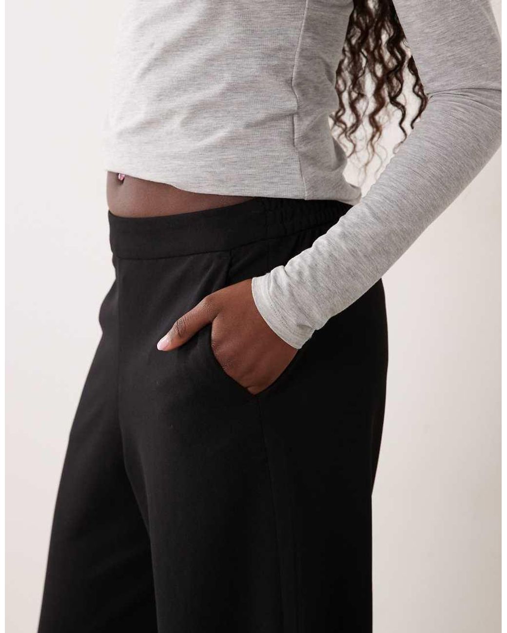 JJ Rebel Natural High Waisted Relaxed Fit Trousers