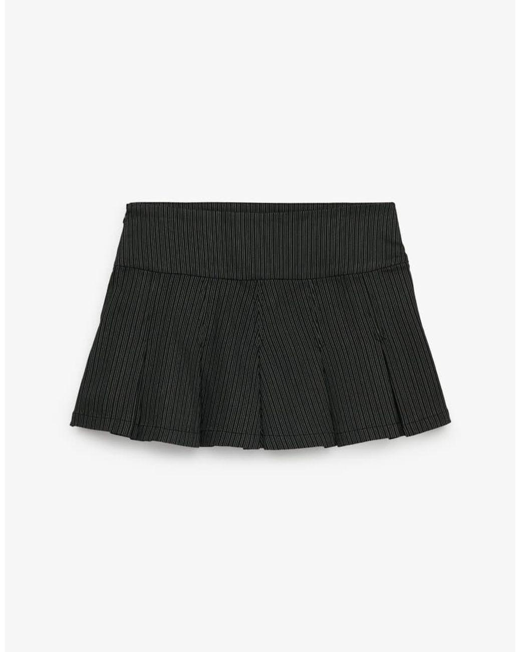Bench x Superdry & Co White Logo Pleated Stripe Mini Skirt