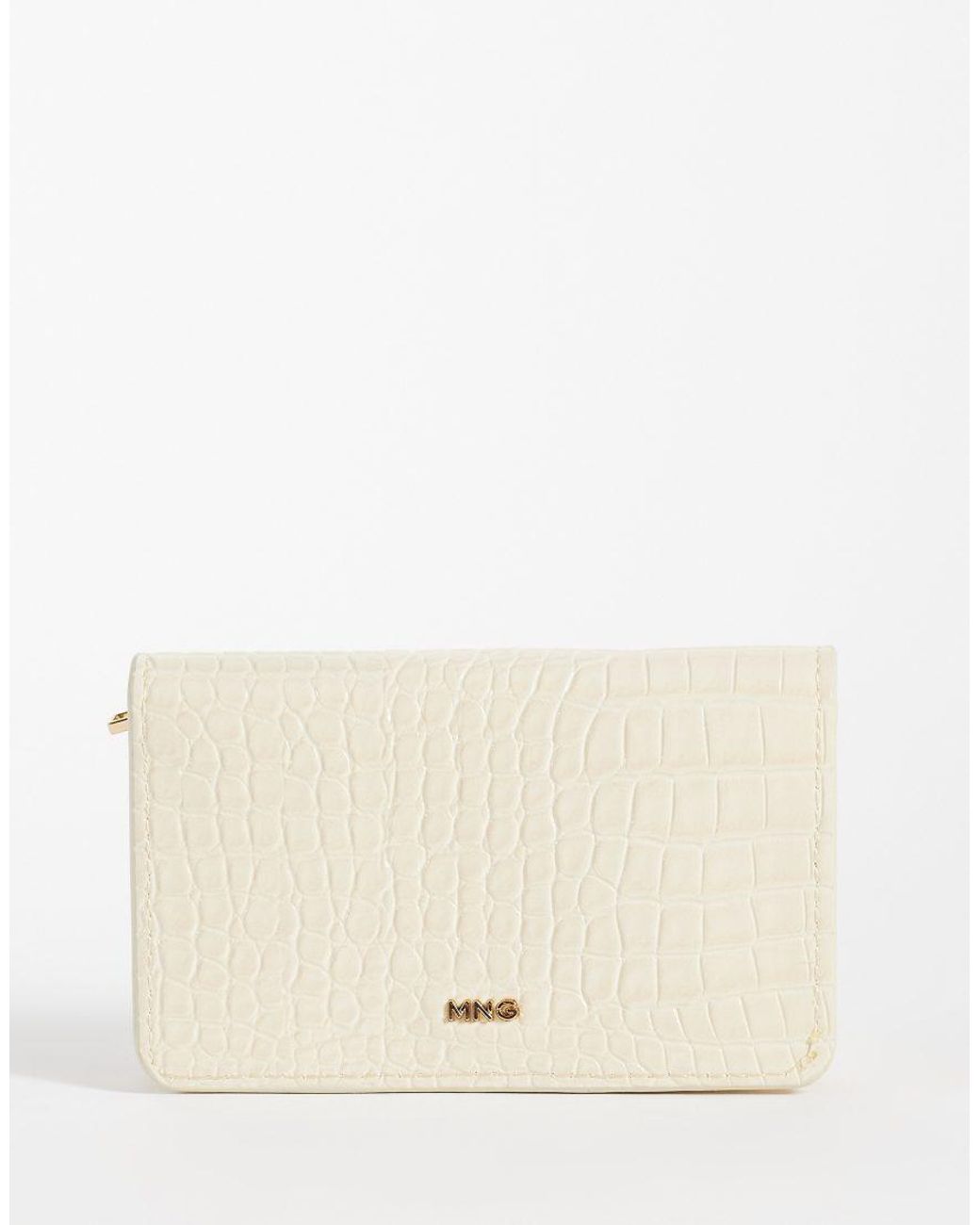 Mango Portemonnee Met Croco-Effect in het Natural