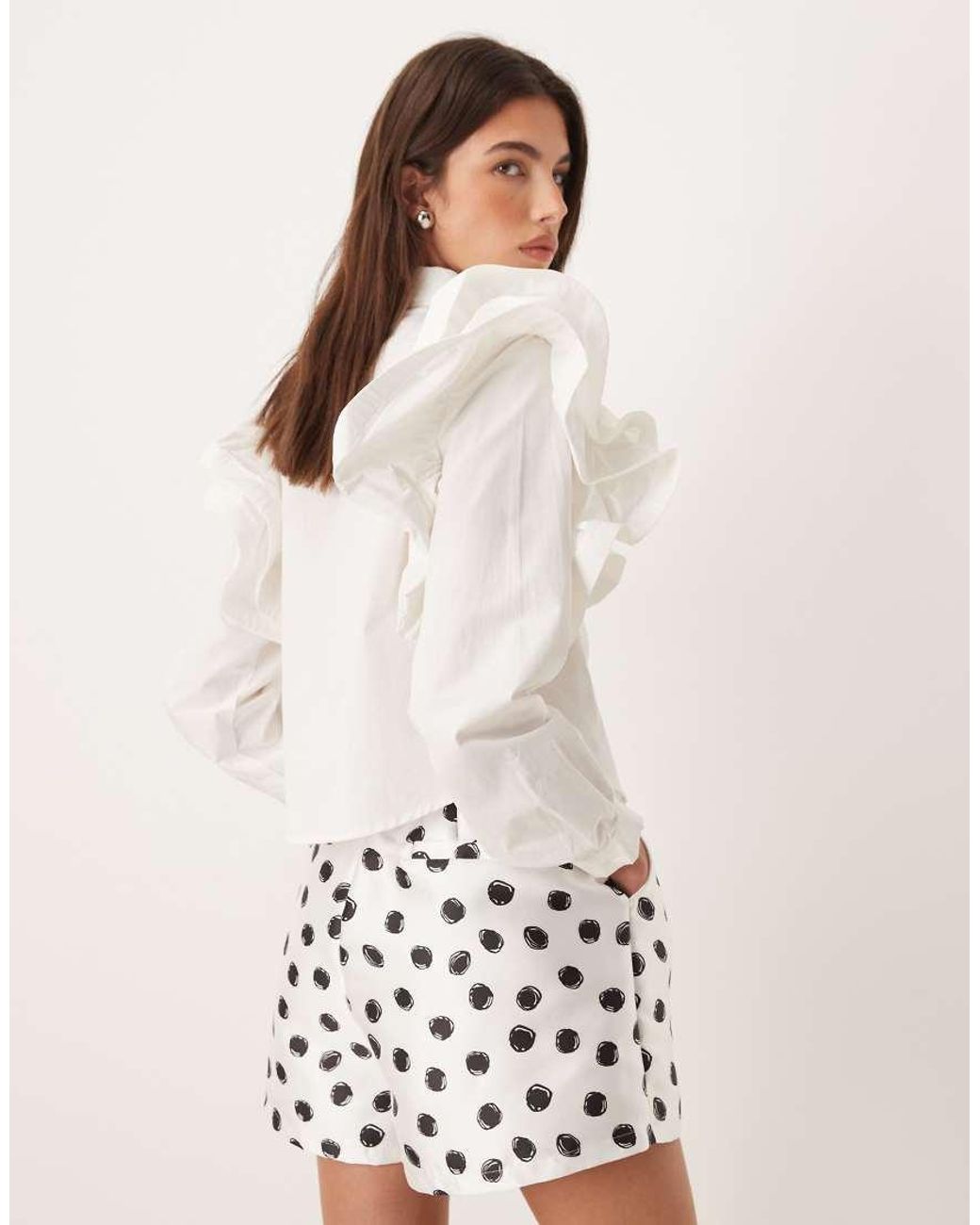 Sister Jane Natural Illume Polka Dot Belted Shorts