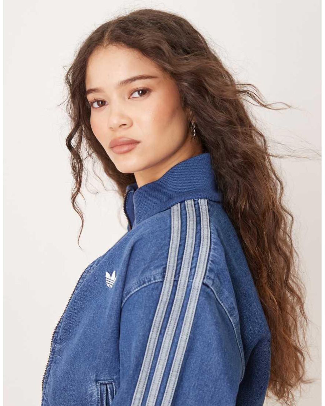 Adidas Originals Blue Denim Firebird Track Top