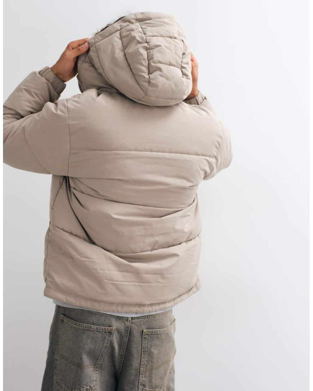 JJ Rebel White Quilted Puffer Jacket for men