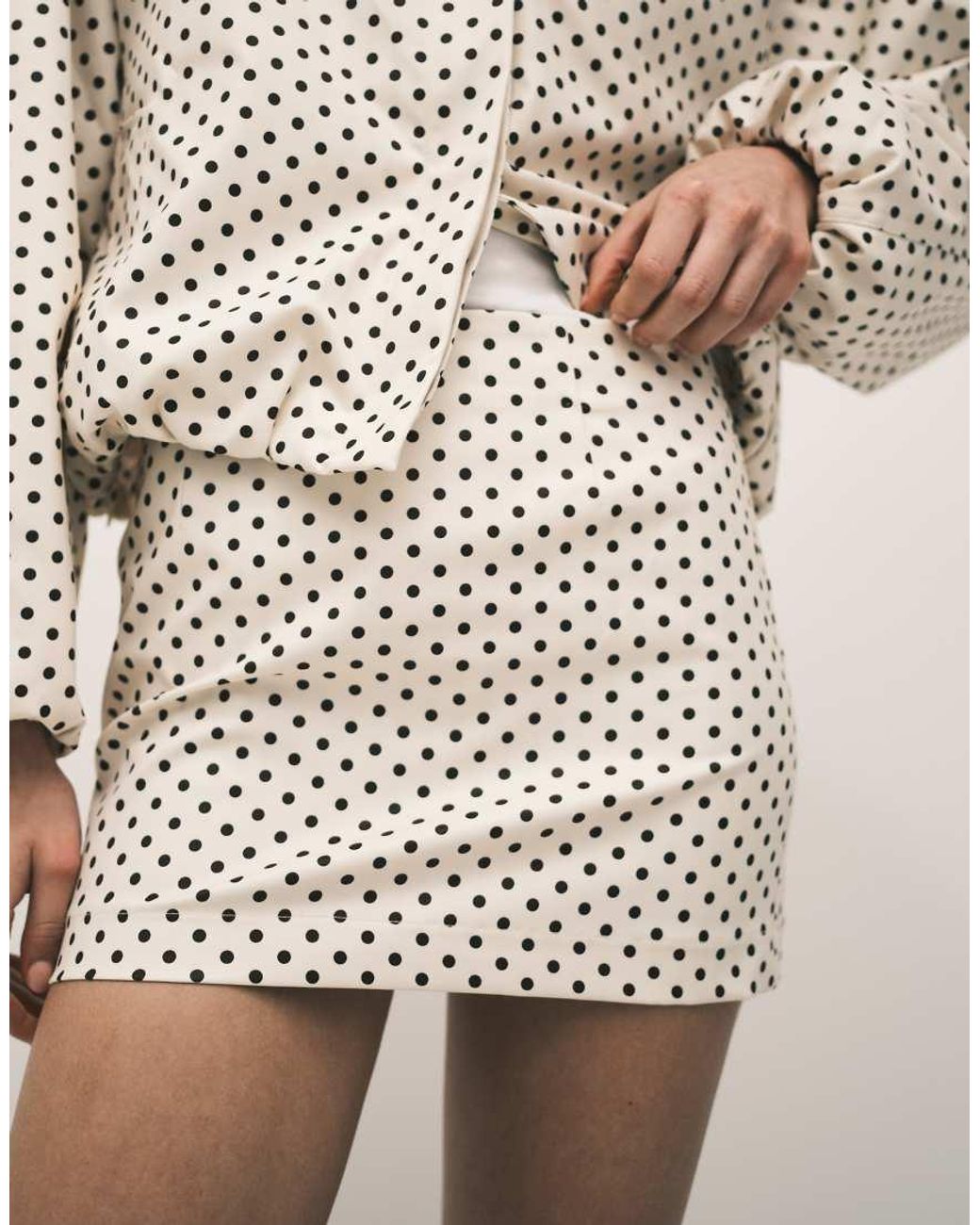 Kaiia Natural Exclusive Technical Pelmet Mini Skirt Co-Ord