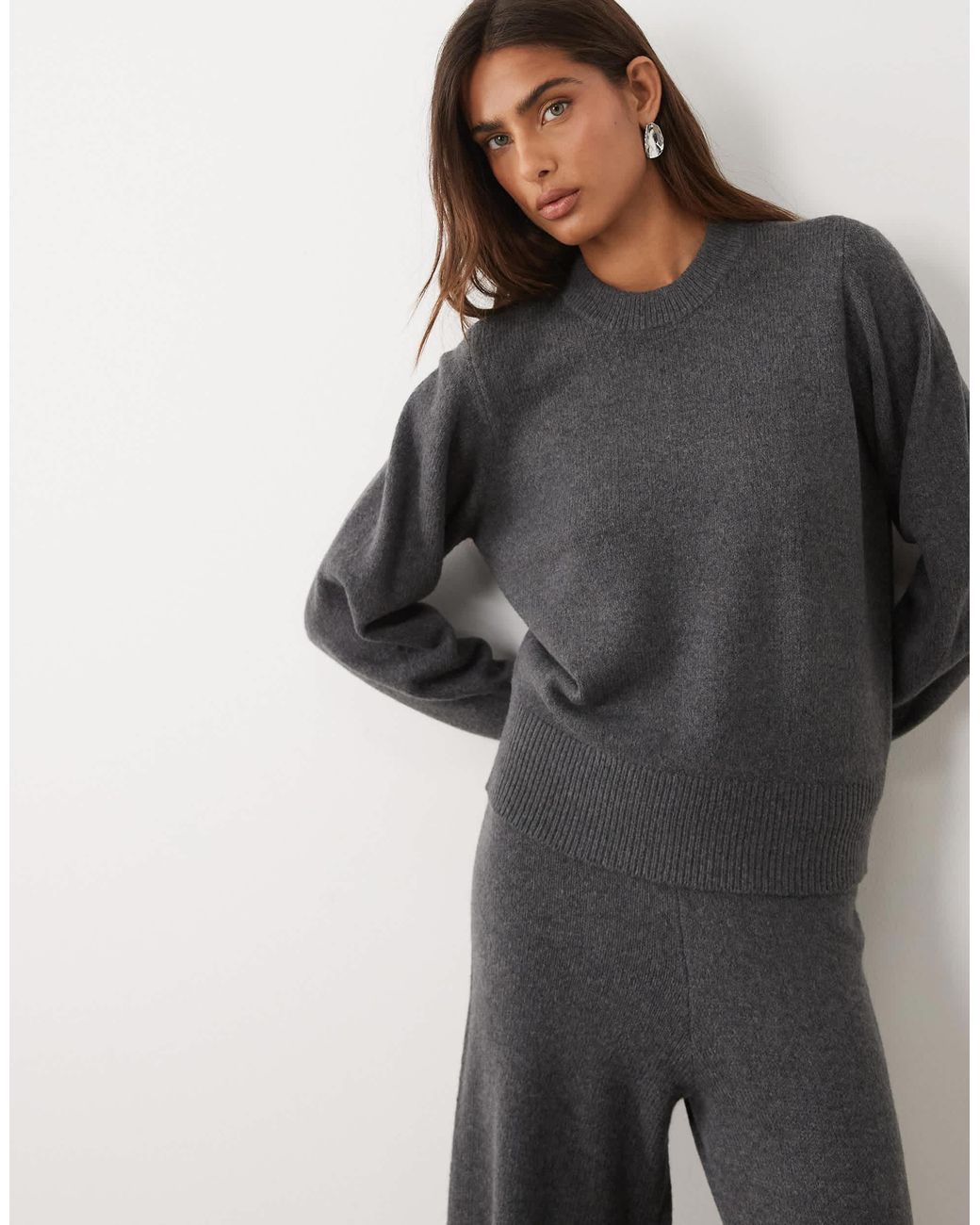 Pull ras ASOS en coloris Gray