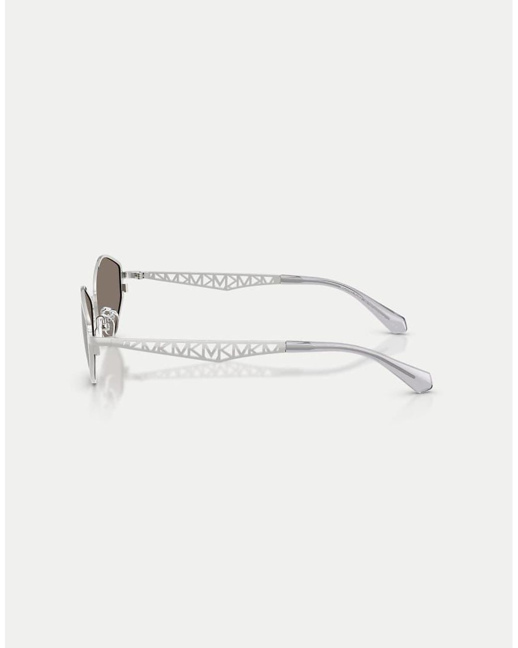 Michael Kors White Coast Irregular Sunglasses With Mirrored Lens