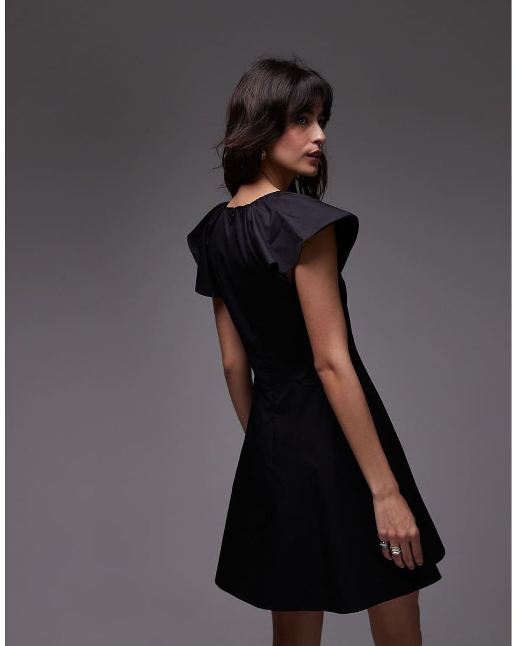& Other Stories Black Fitted Corset Mini Dress