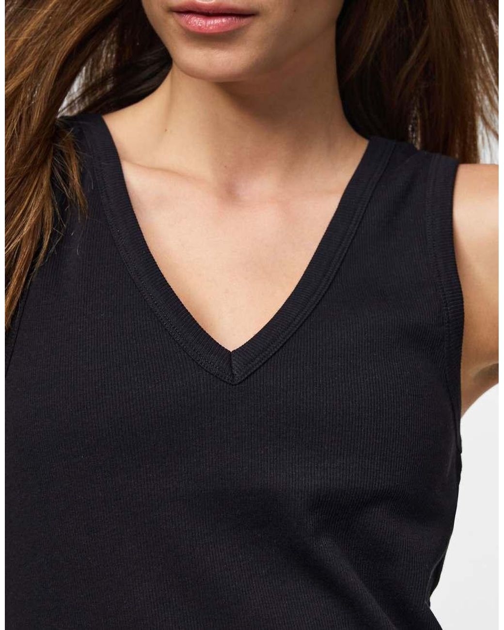 Top De Tirantes Negro Pieces de color Blue