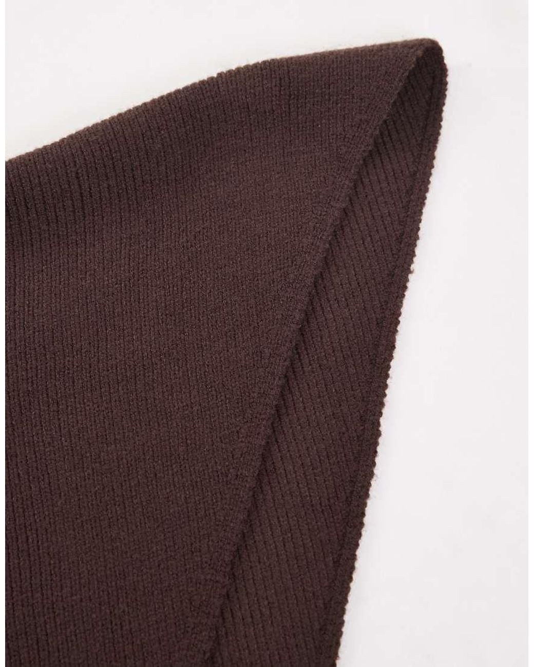 Pieces Brown Triangle Scarf