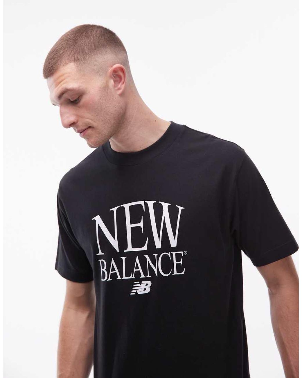 New Balance Black Reimagined Graphic T-shirt for men
