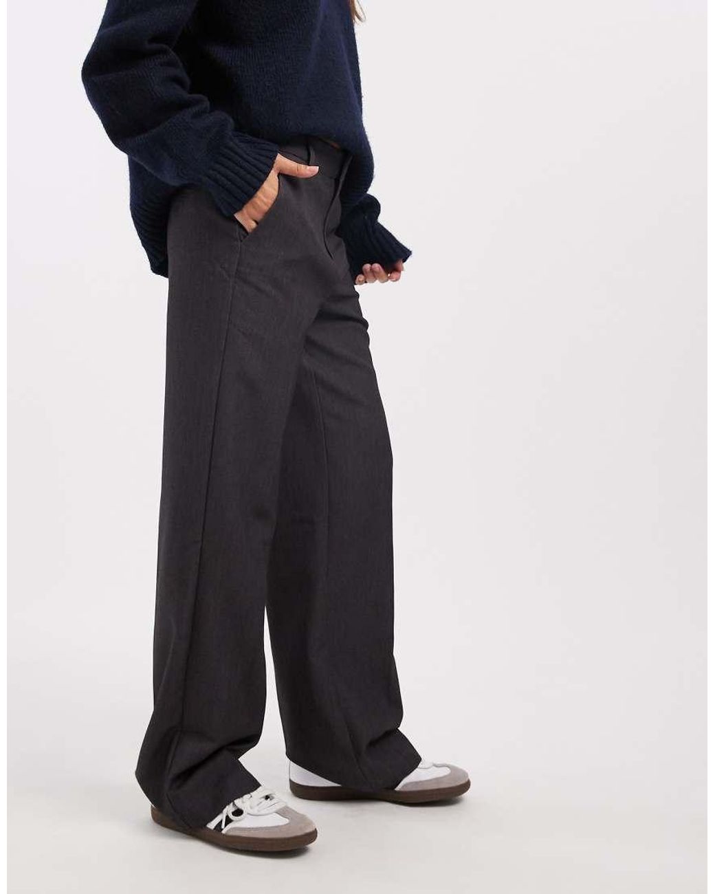 ONLY Blue Tailored Wide Leg Trousers