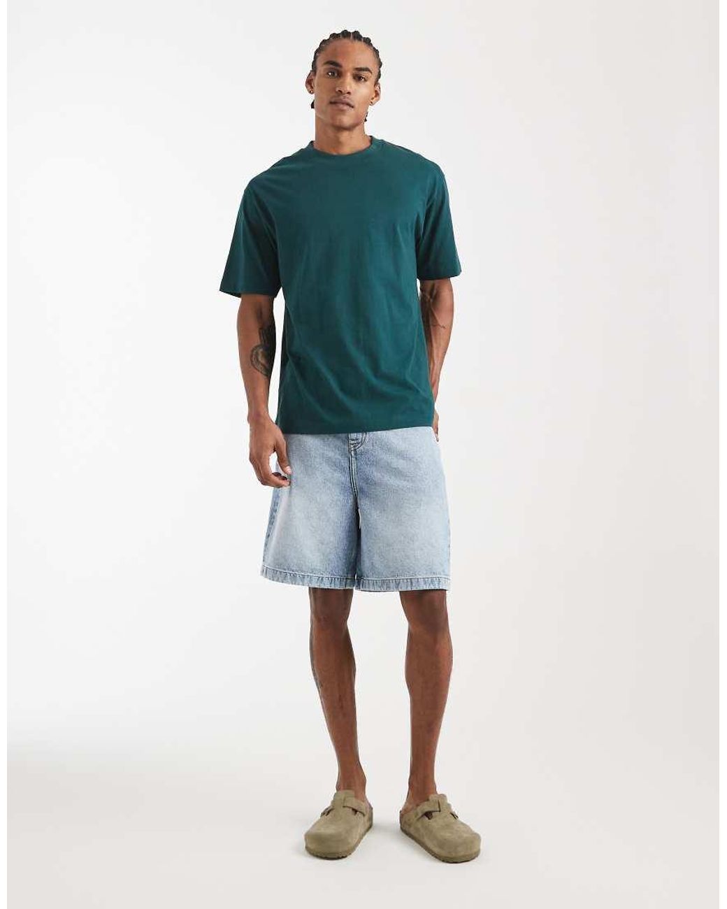 ASOS Green Relaxed T-shirt With Food Print for men