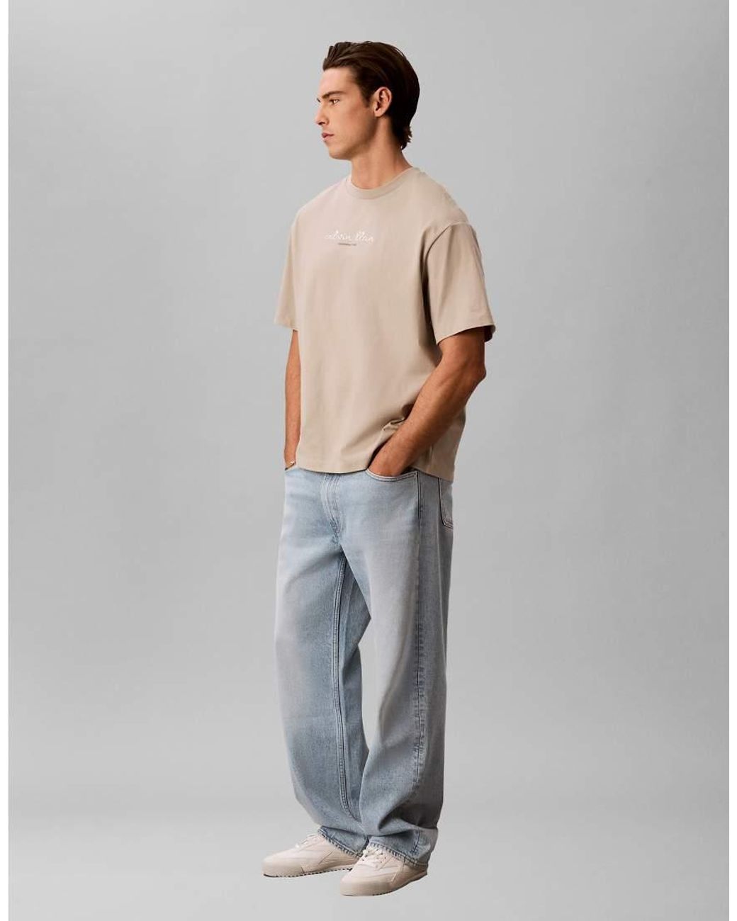 Calvin Klein Gray Centre Script T-shirt