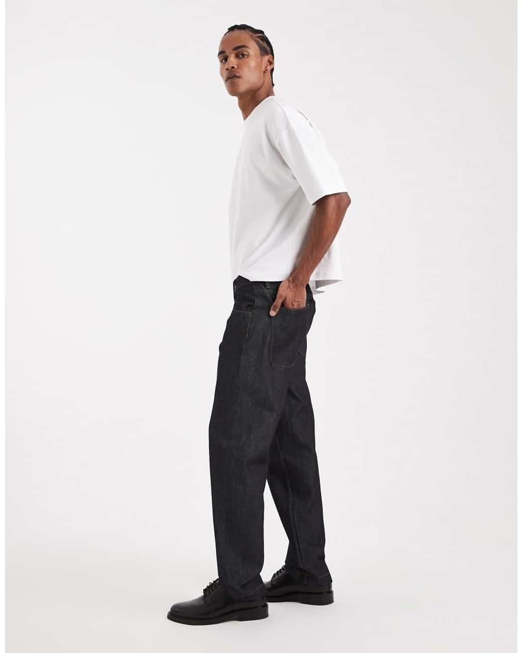 ASOS White Circular Design Collection Heavyweight Straight Leg Jeans for men