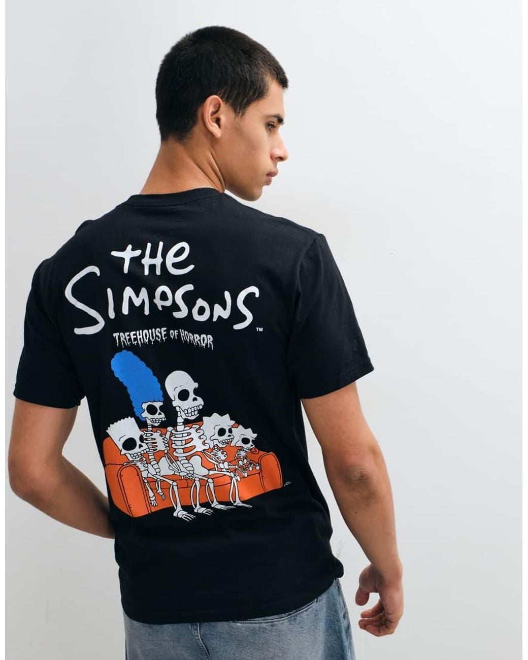 ASOS Blue Oversized T-shirt With Halloween The Simpsons Print for men