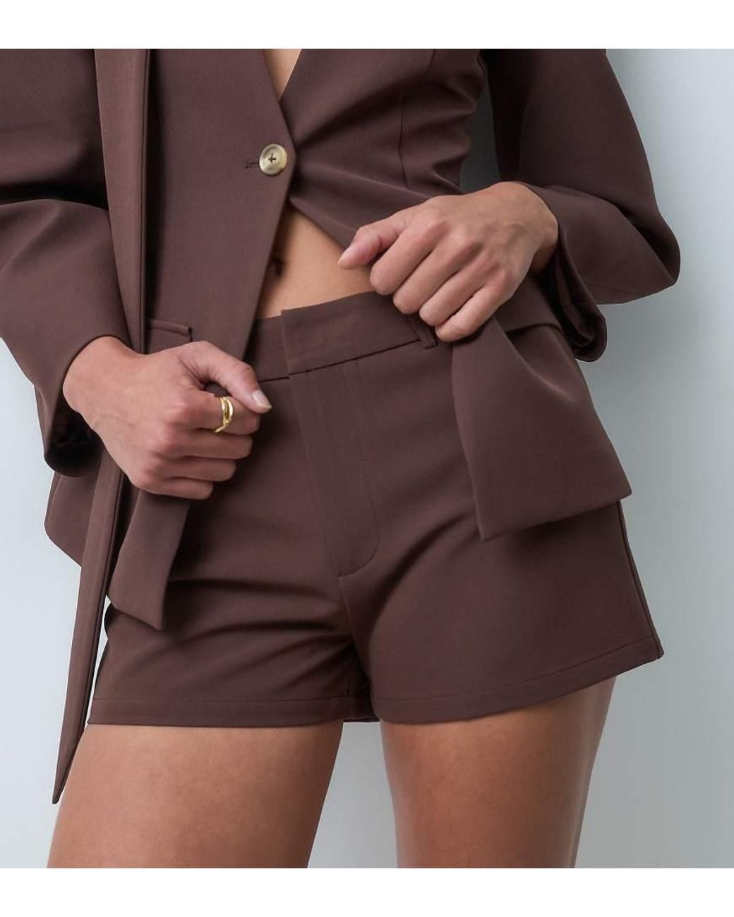 The Frolic Brown Exclusive Tailored Short Set