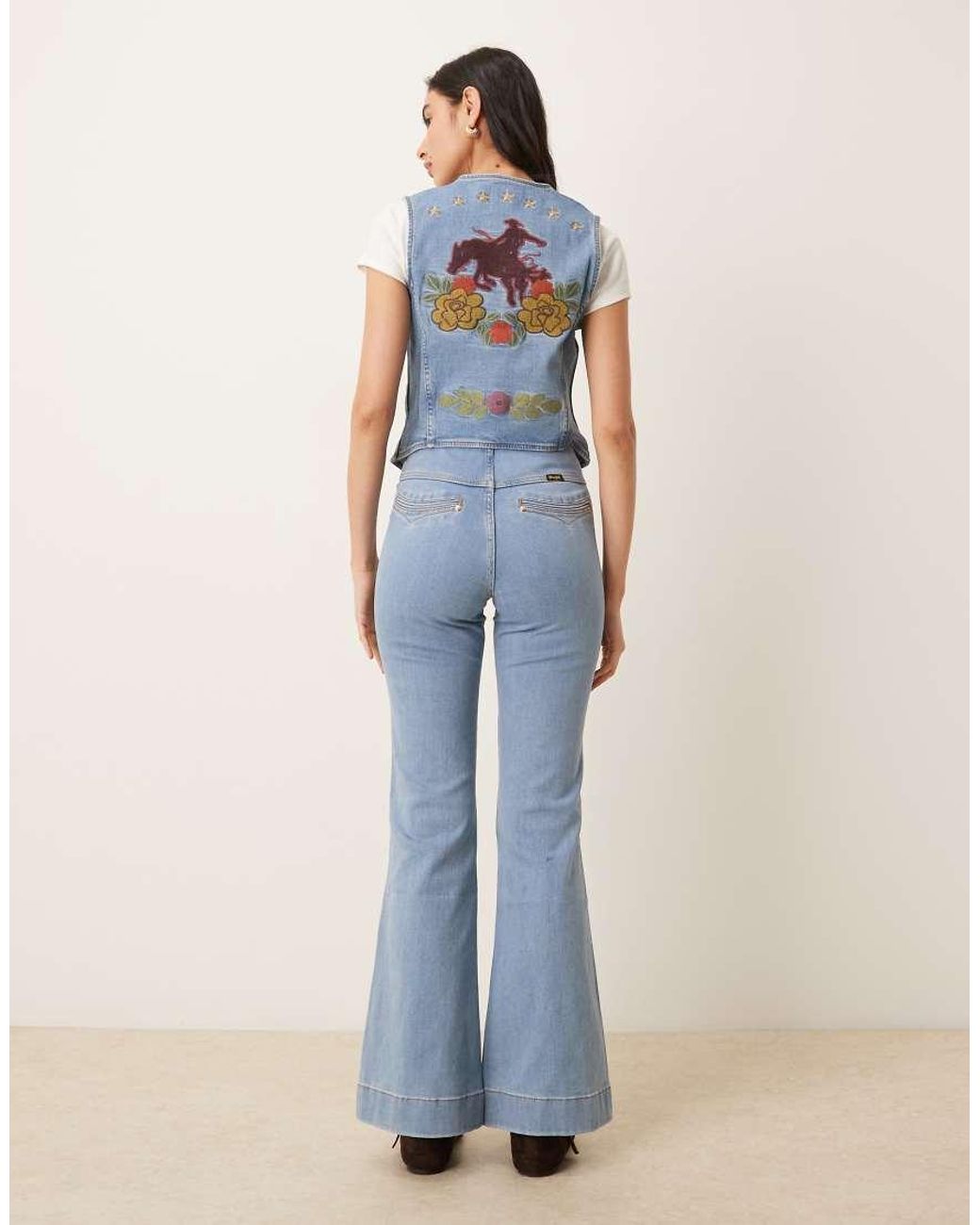 Wrangler Blue X Lainey Wilson Stretch Flare Co-ord Jeans