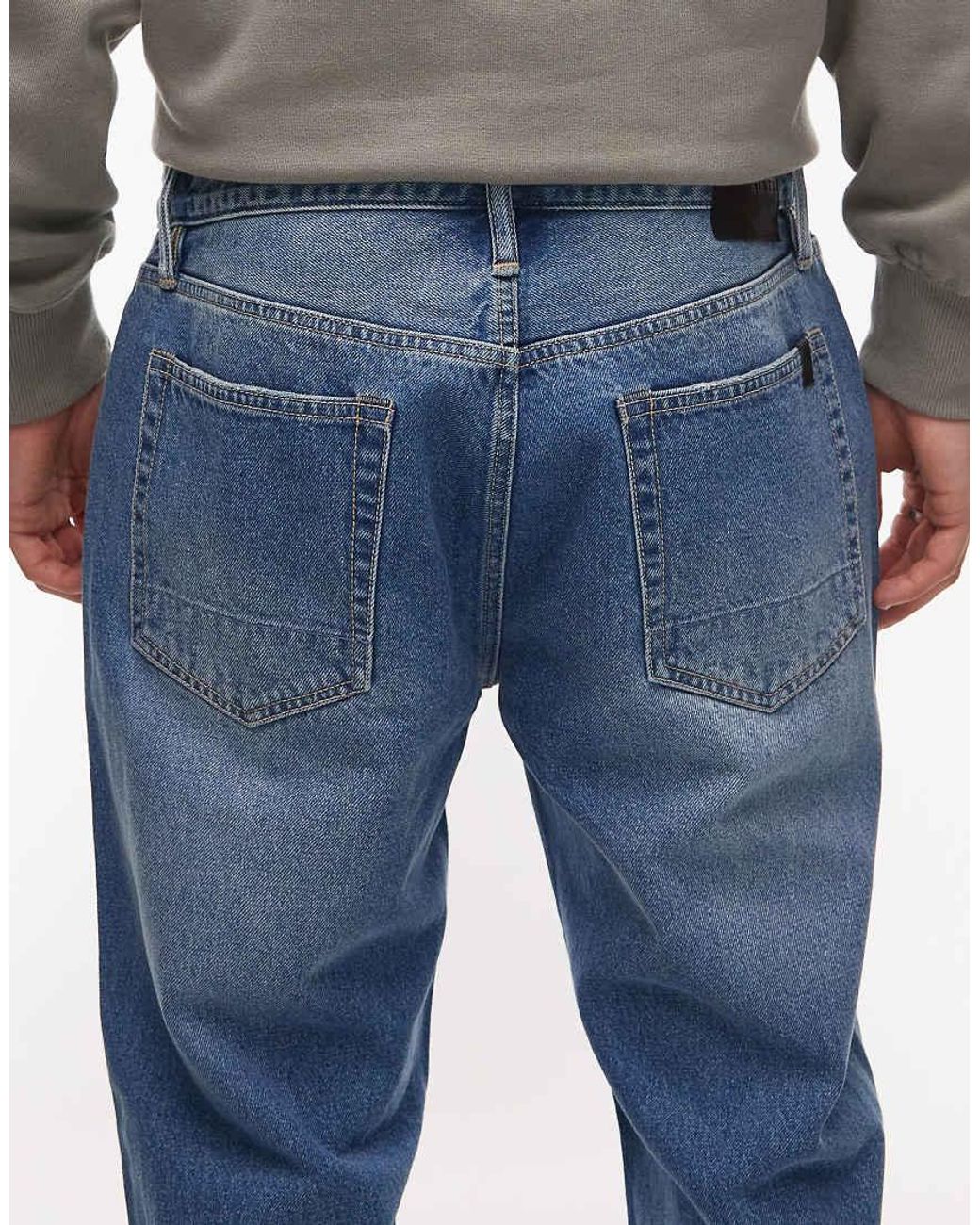 AllSaints Blue Reid Straight Leg Jean for men