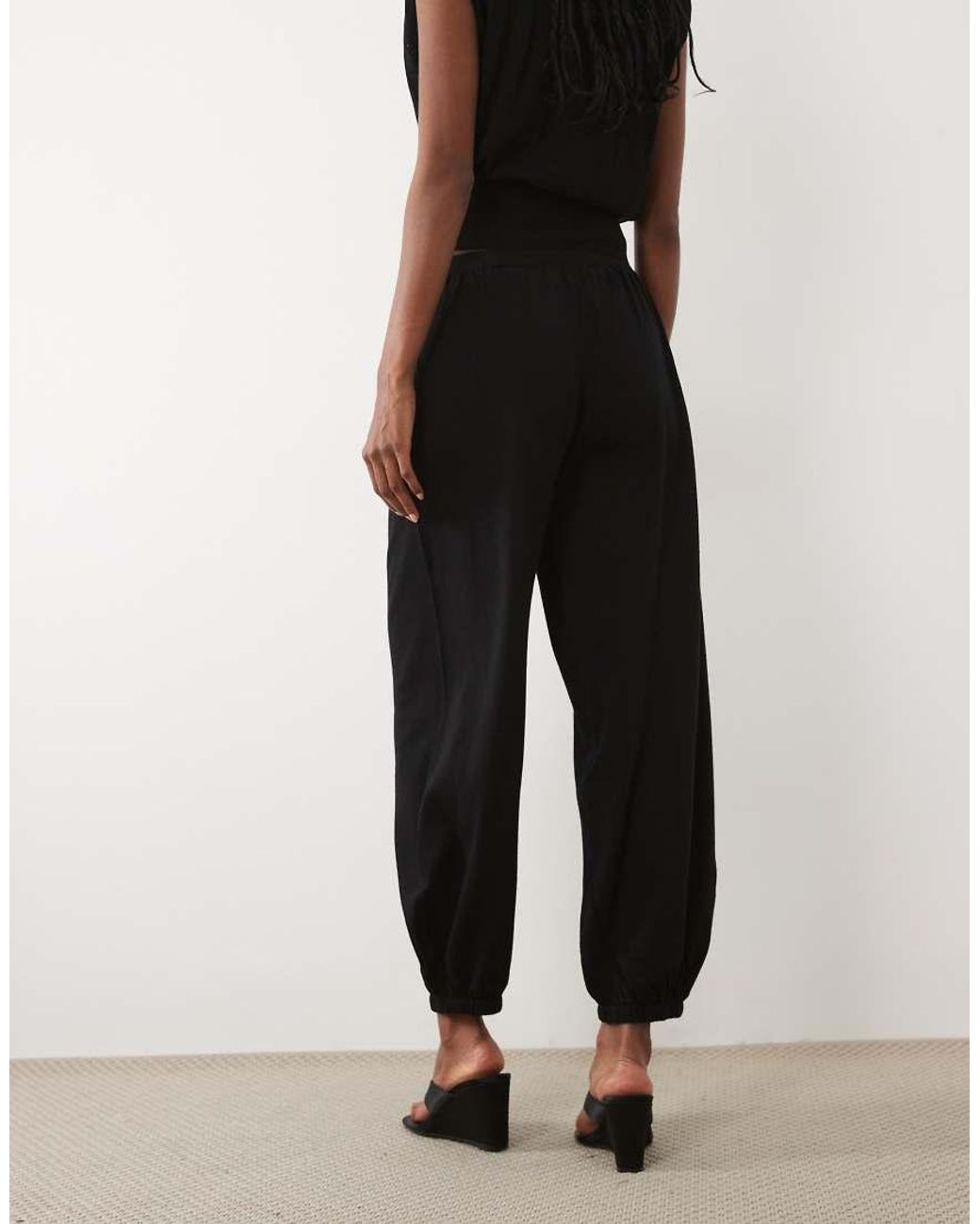 Mango Black Lalala Cuffed Trouser Co-ord