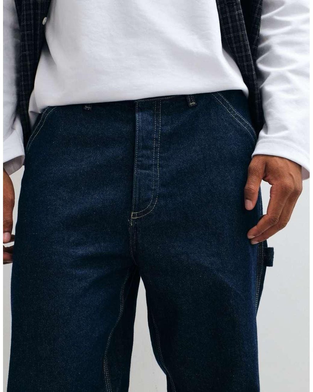 Jack & Jones Blue Alex baggy Carpenter Jeans for men