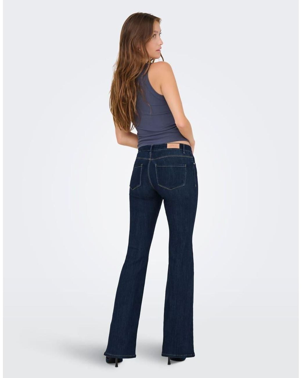 ONLY Blue Retro Flared Fit Jeans