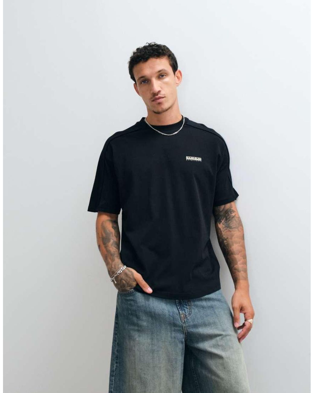 Napapijri Blue Backprint T-shirt for men
