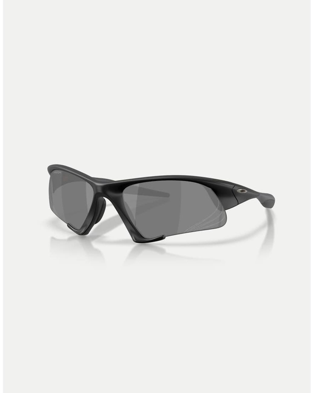 Oakley Black Suture Jacket Irregular Sunglasses With Mirrored Lens