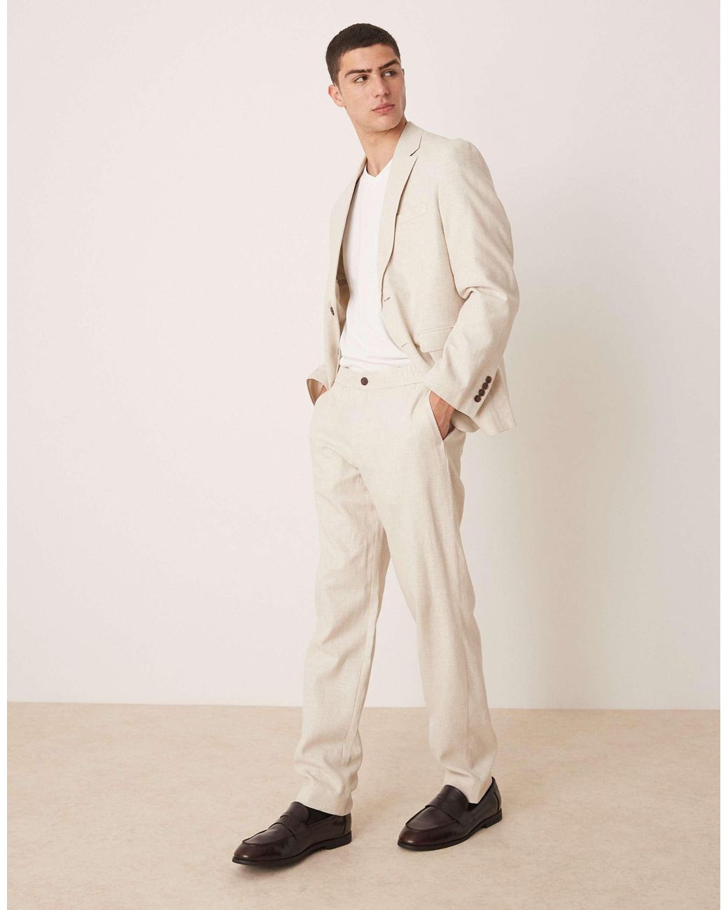 SELECTED Natural Malik Linen Mix Regular Fit Trouser for men