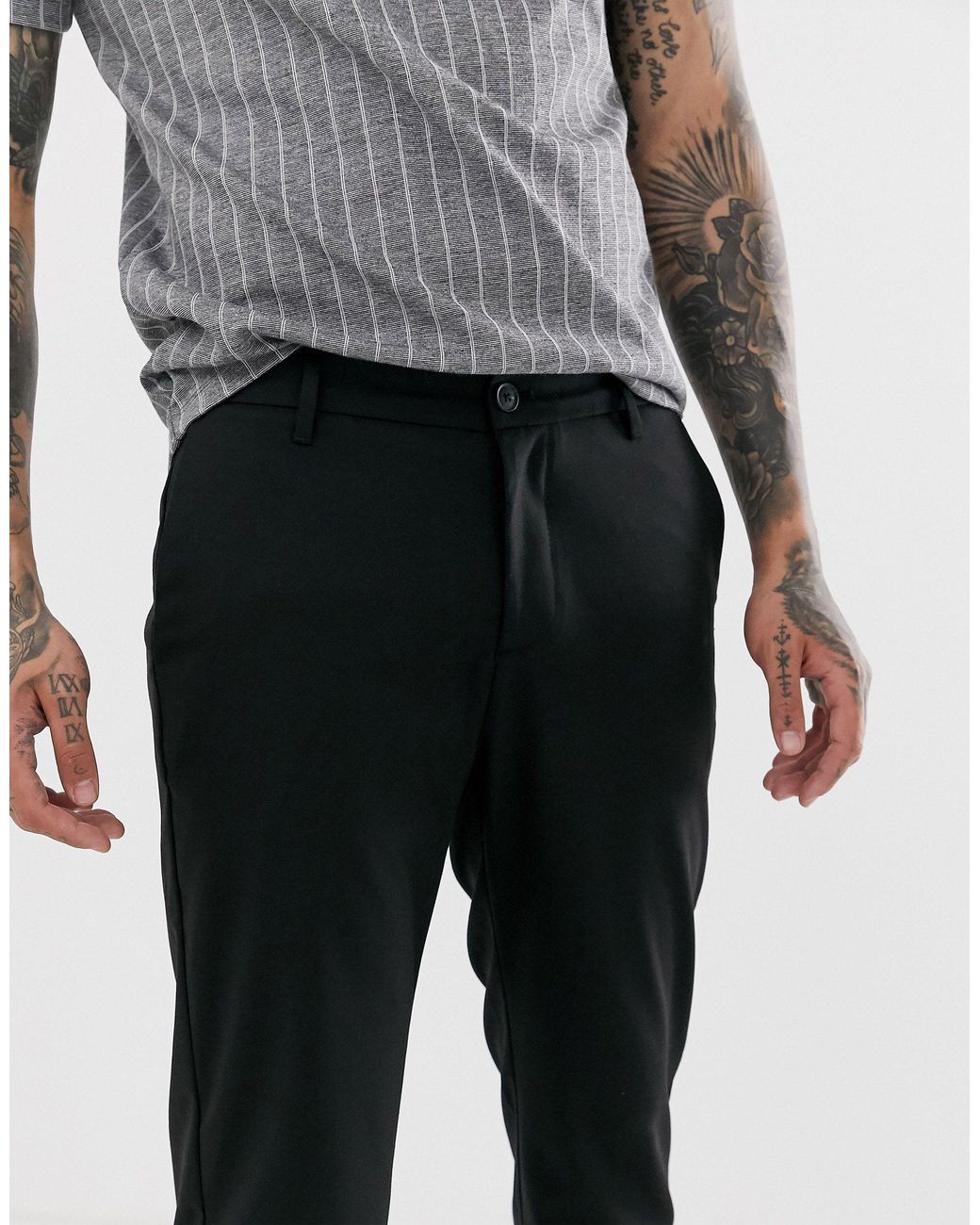 Bershka Skinny Cropped Trousers in 