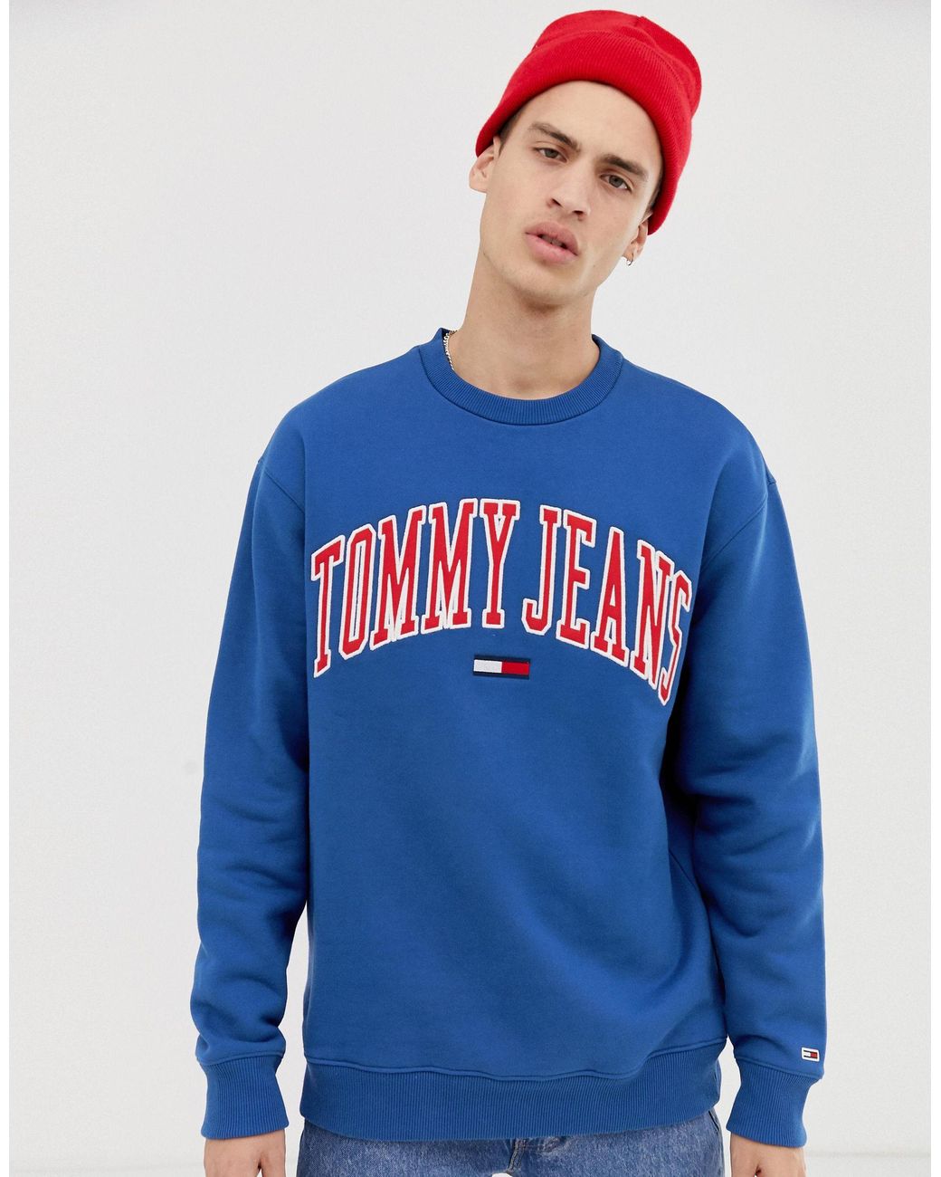 Tommy Hilfiger Relaxed Fit Collegiate Capsule Sweatshirt in Blue for ...