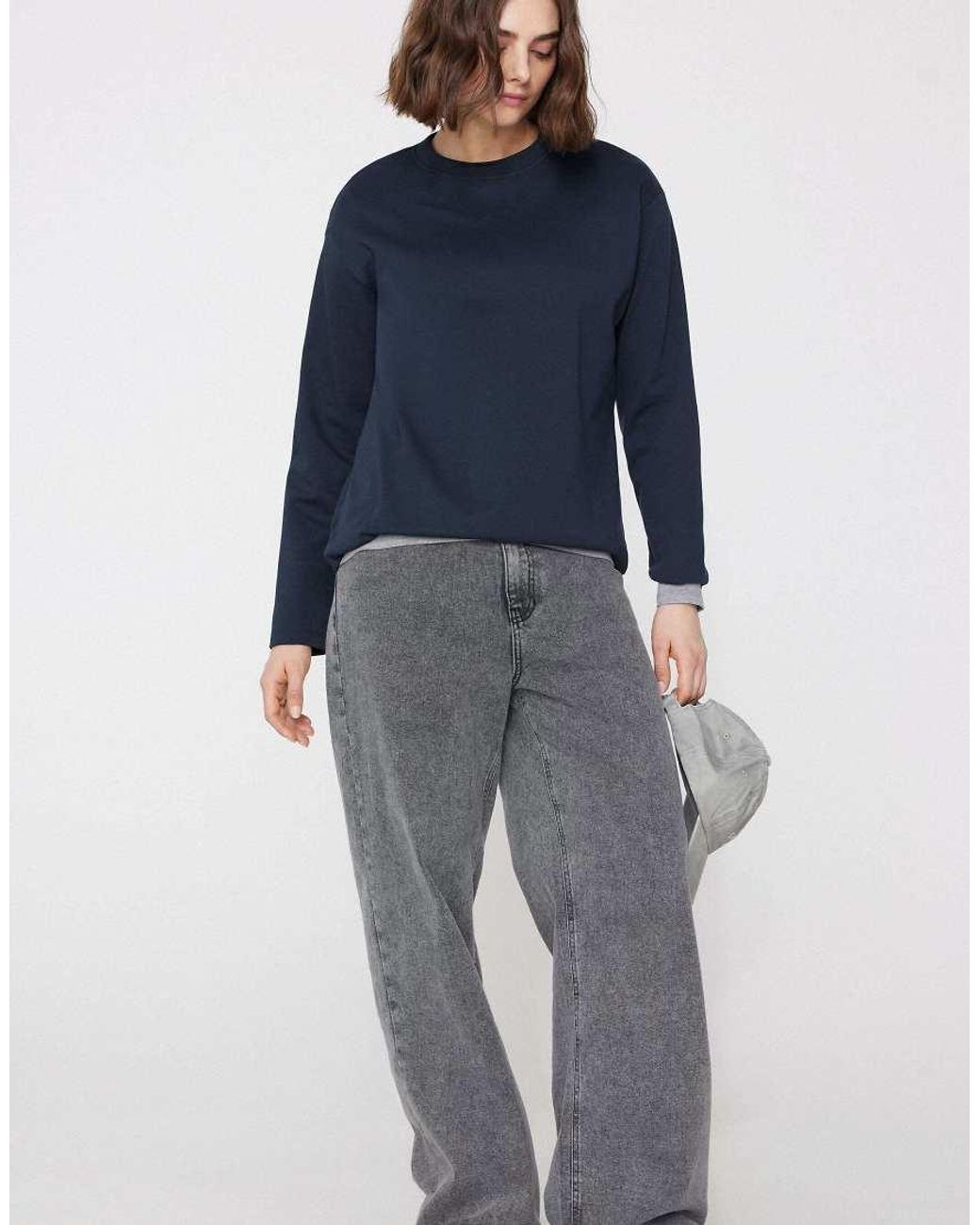 Tezenis Blue Mid Weight Cotton Long Sleeve T-Shirt