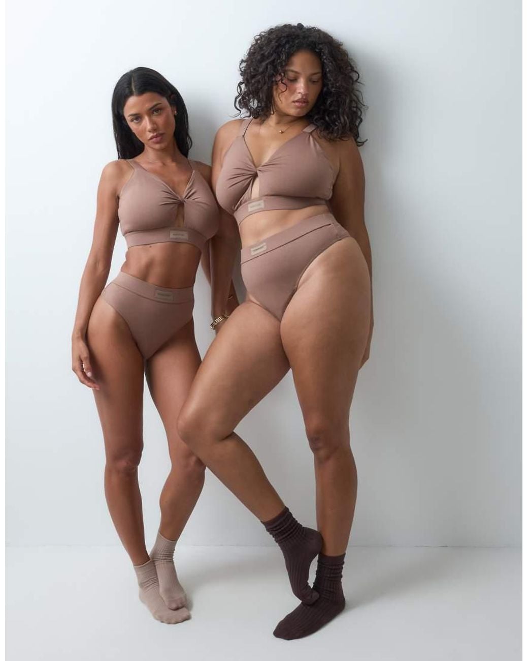 RIEN STUDIO Brown High Waisted Thong