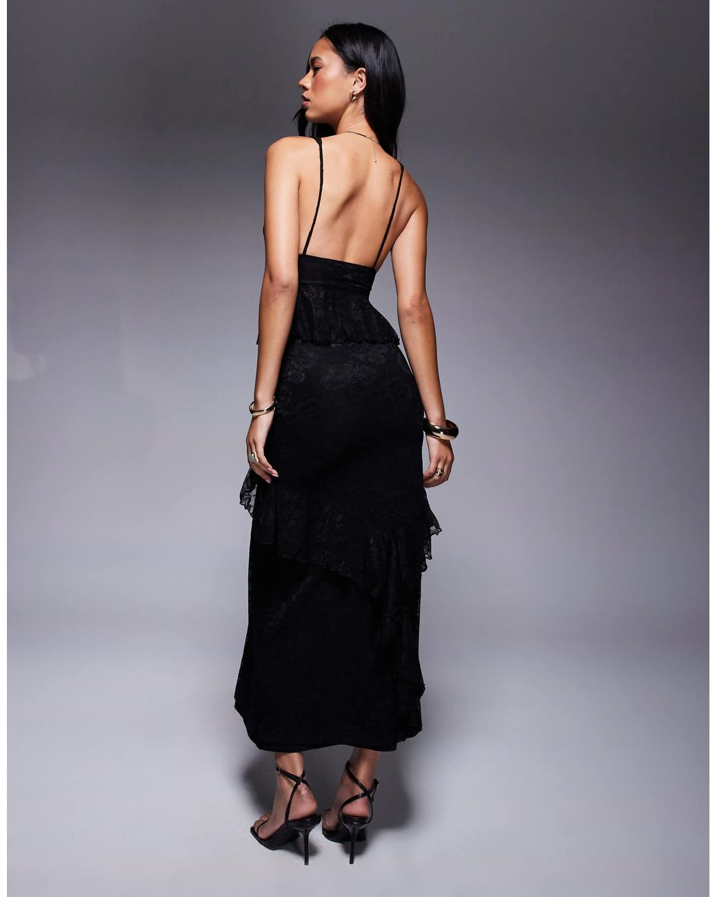 ASOS Black – maxikleid aus spitze