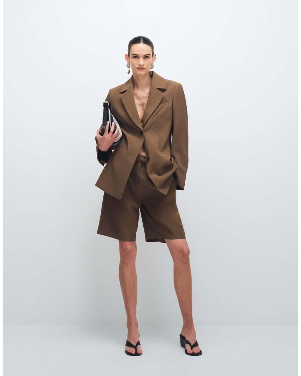 ASOS Brown Tailored Longline Relaxed Blazer