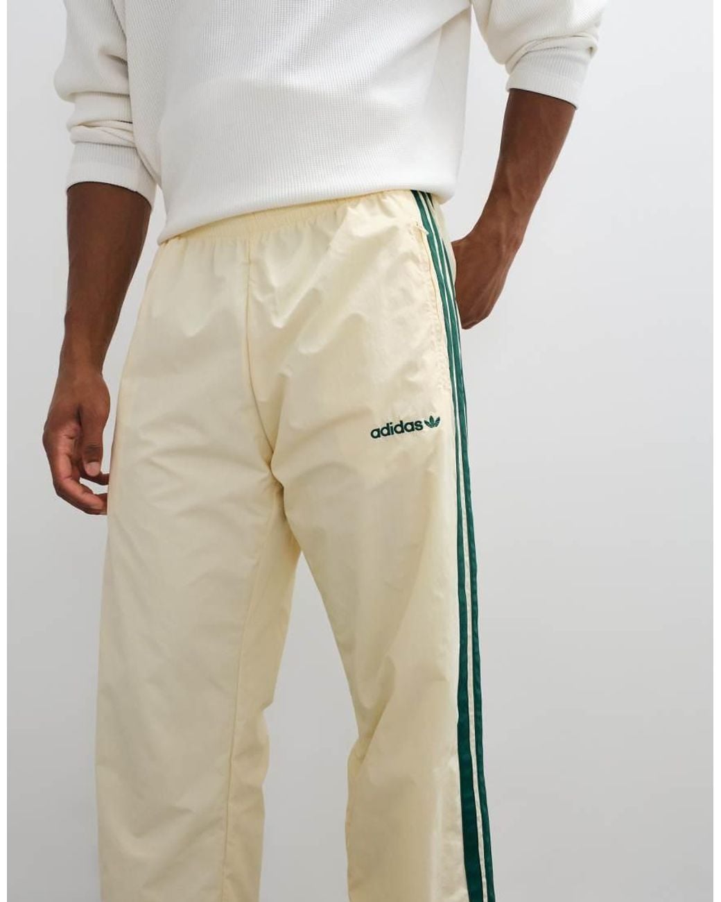 Adidas Originals White Munich Track Pants for men