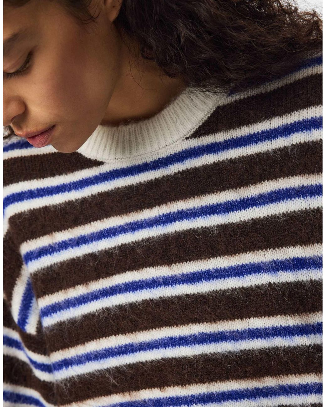 Pieces Blue Strickpullover